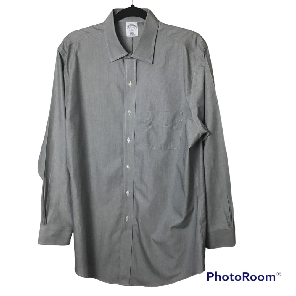 Brooks Brothers Regent gray long sleeve button up shirt. 16.5